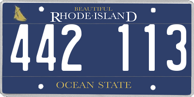 RI license plate 442113