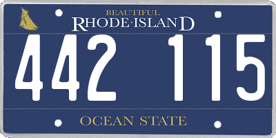 RI license plate 442115