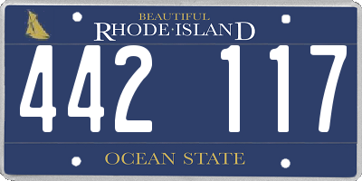 RI license plate 442117