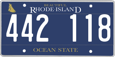 RI license plate 442118