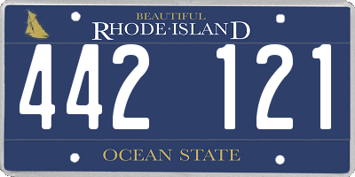 RI license plate 442121