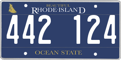 RI license plate 442124