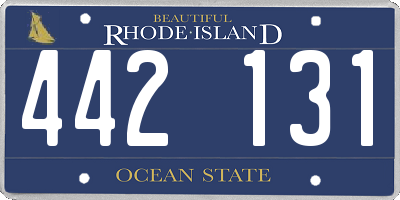 RI license plate 442131