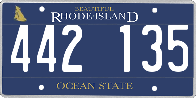 RI license plate 442135