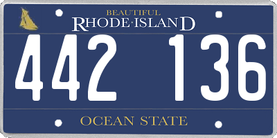 RI license plate 442136