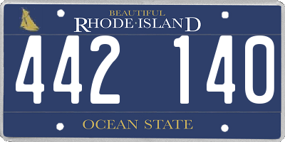 RI license plate 442140
