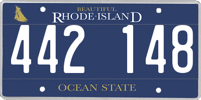 RI license plate 442148