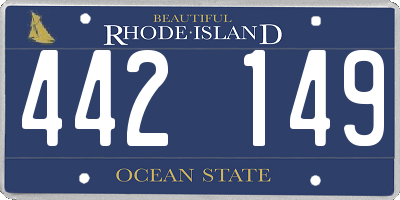 RI license plate 442149