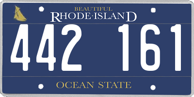 RI license plate 442161