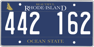 RI license plate 442162