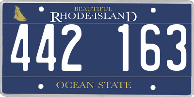 RI license plate 442163