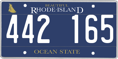 RI license plate 442165