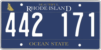 RI license plate 442171