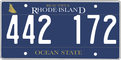 RI license plate 442172