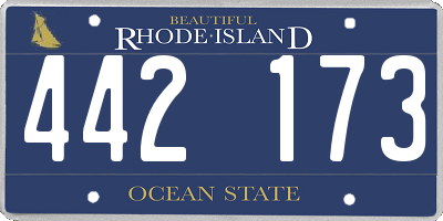 RI license plate 442173