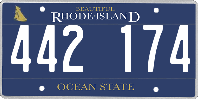 RI license plate 442174