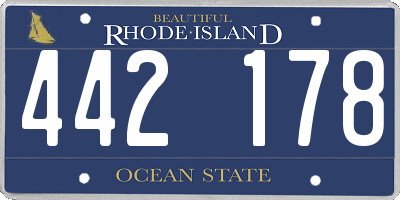 RI license plate 442178