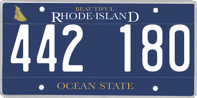 RI license plate 442180