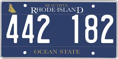 RI license plate 442182
