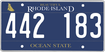 RI license plate 442183