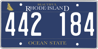 RI license plate 442184