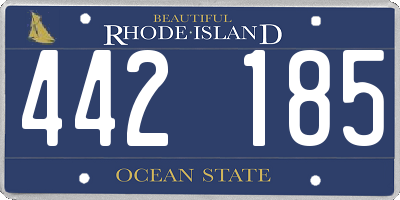 RI license plate 442185