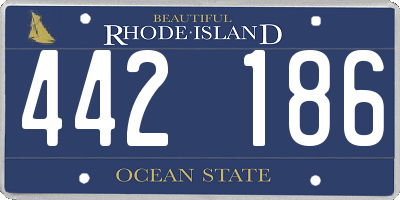 RI license plate 442186
