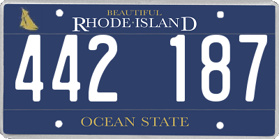 RI license plate 442187