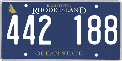 RI license plate 442188