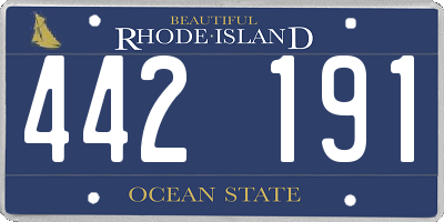 RI license plate 442191