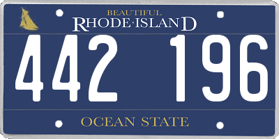 RI license plate 442196