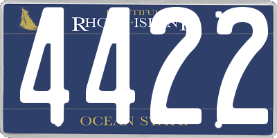 RI license plate 4422