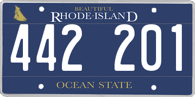 RI license plate 442201