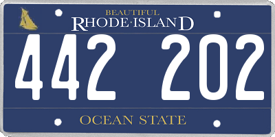RI license plate 442202