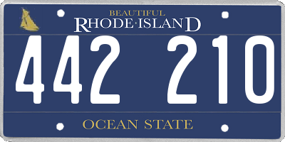RI license plate 442210
