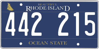 RI license plate 442215