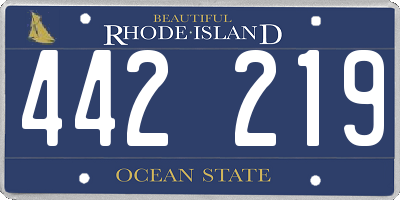 RI license plate 442219
