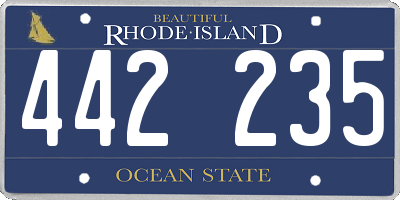 RI license plate 442235