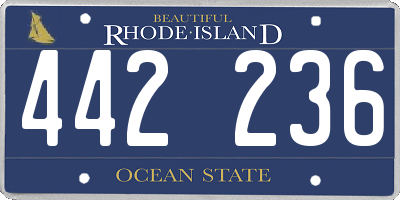 RI license plate 442236