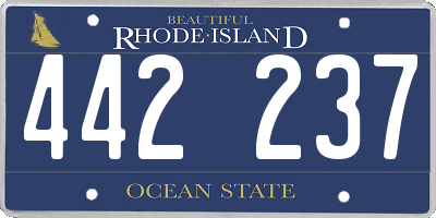 RI license plate 442237
