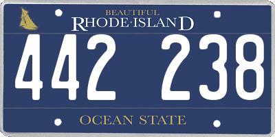 RI license plate 442238