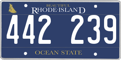 RI license plate 442239