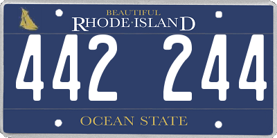 RI license plate 442244