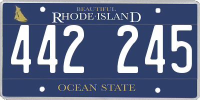 RI license plate 442245
