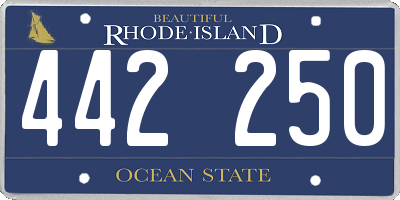 RI license plate 442250