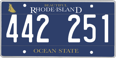 RI license plate 442251