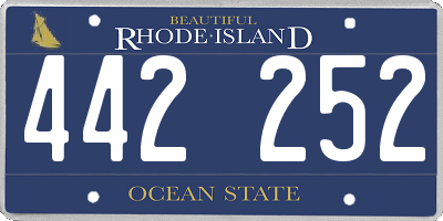 RI license plate 442252