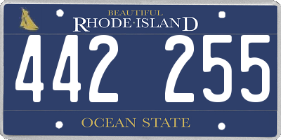 RI license plate 442255
