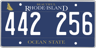RI license plate 442256
