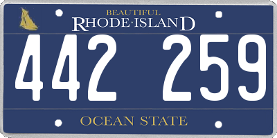 RI license plate 442259